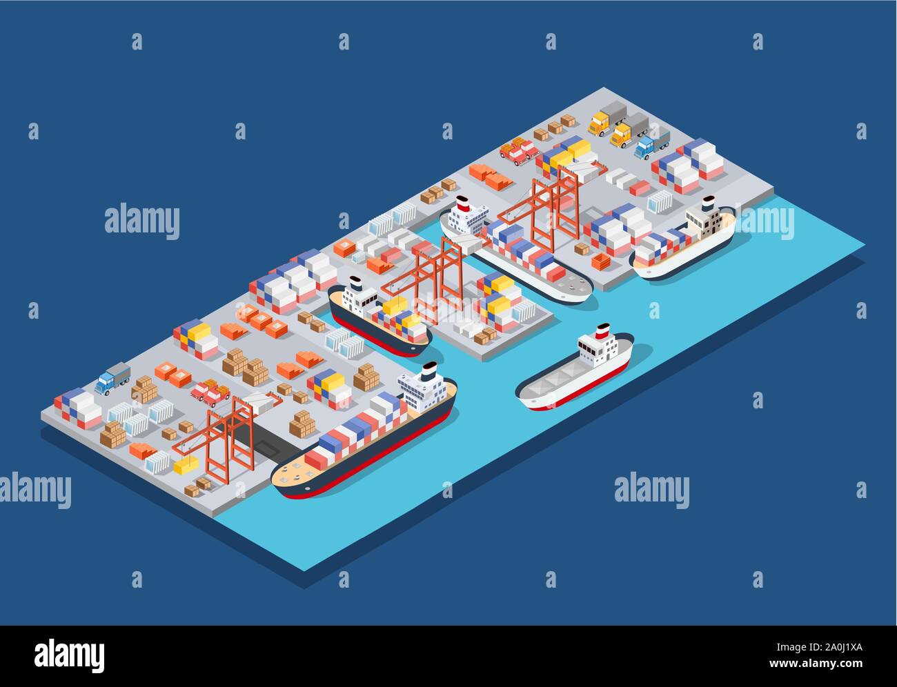 Isometric City Boulevard Stock Vector