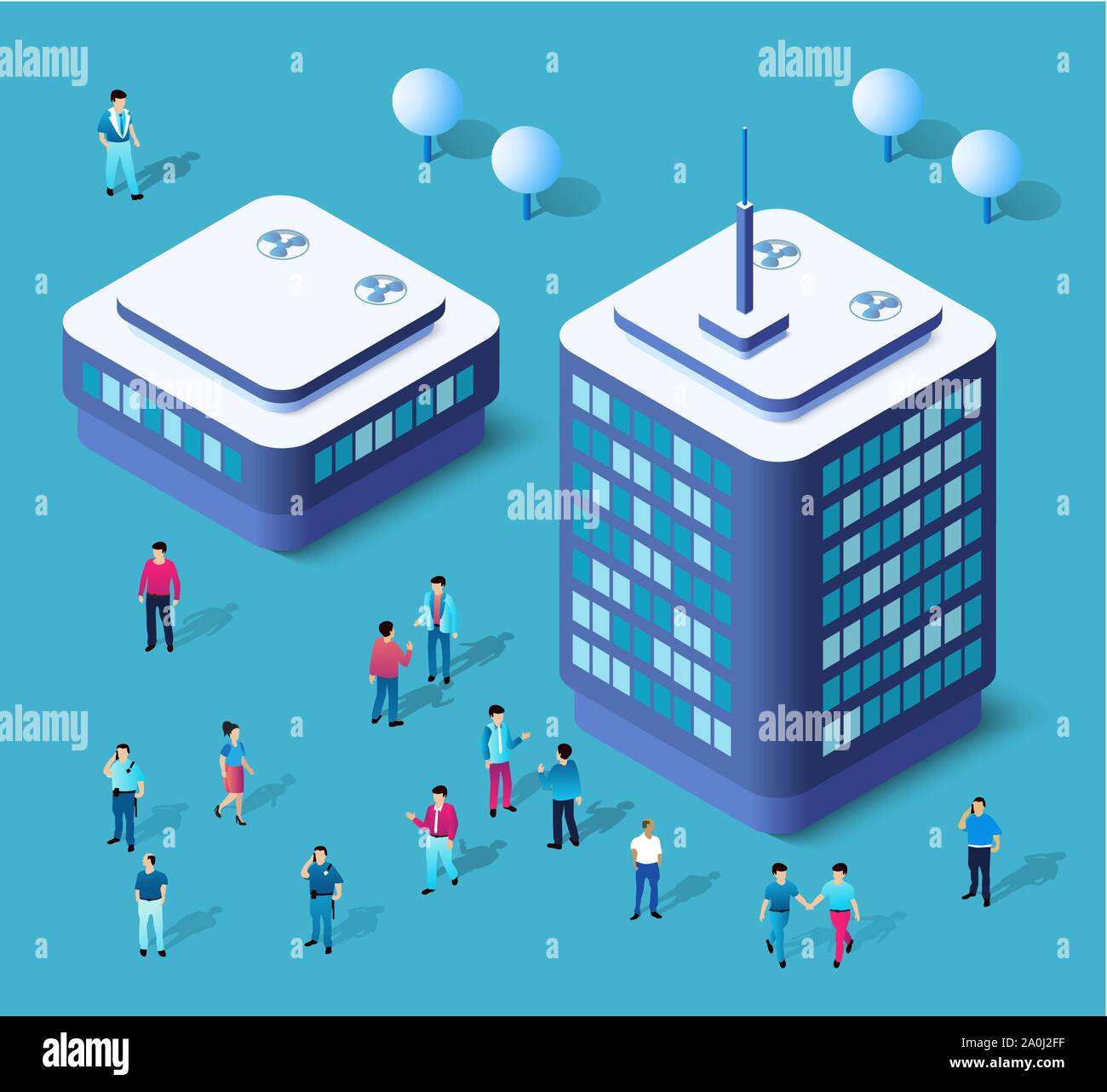 Modern 3D city isometric Stock Vector Image & Art - Alamy