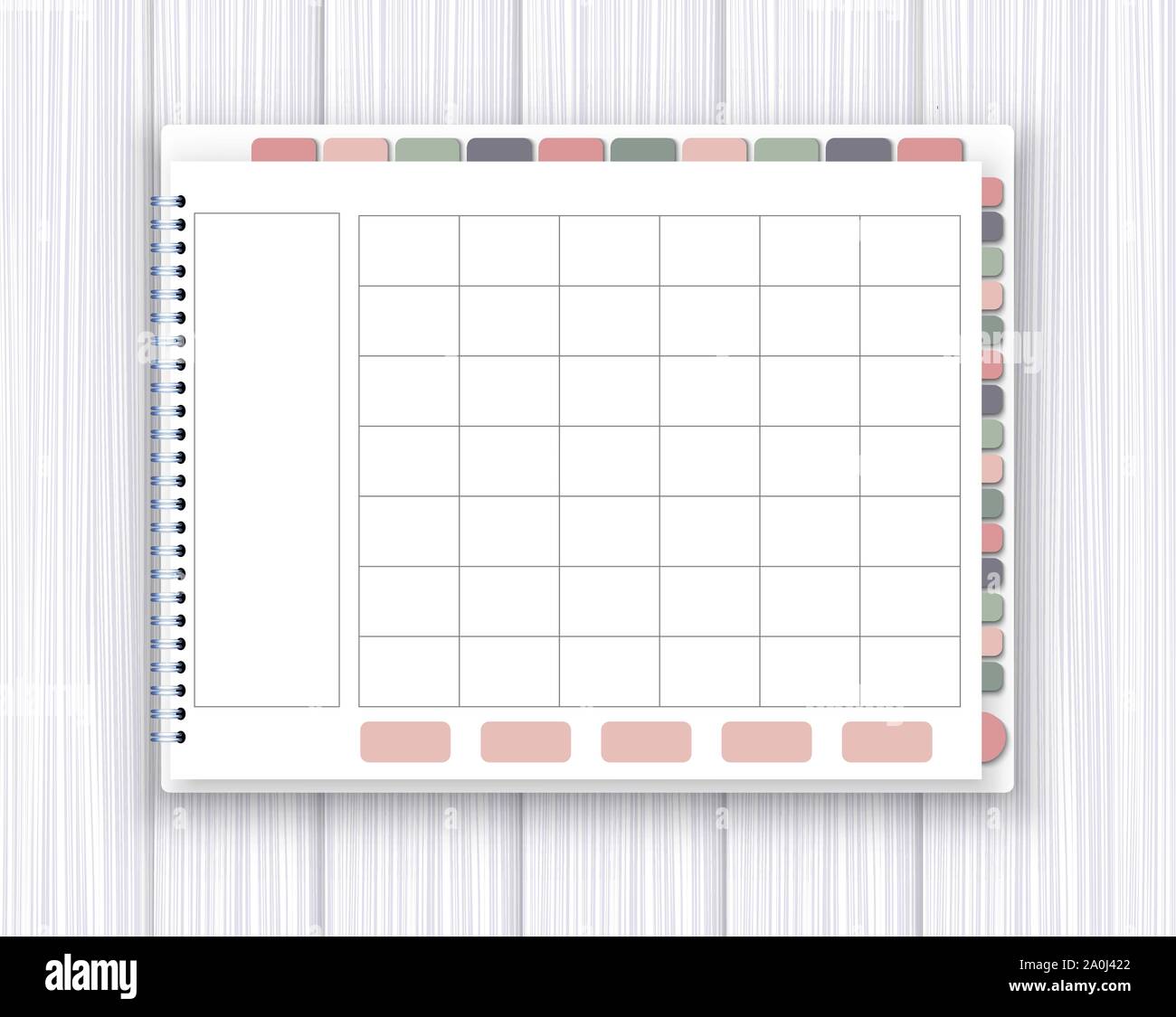 digital-planner-template-stock-vector-image-art-alamy