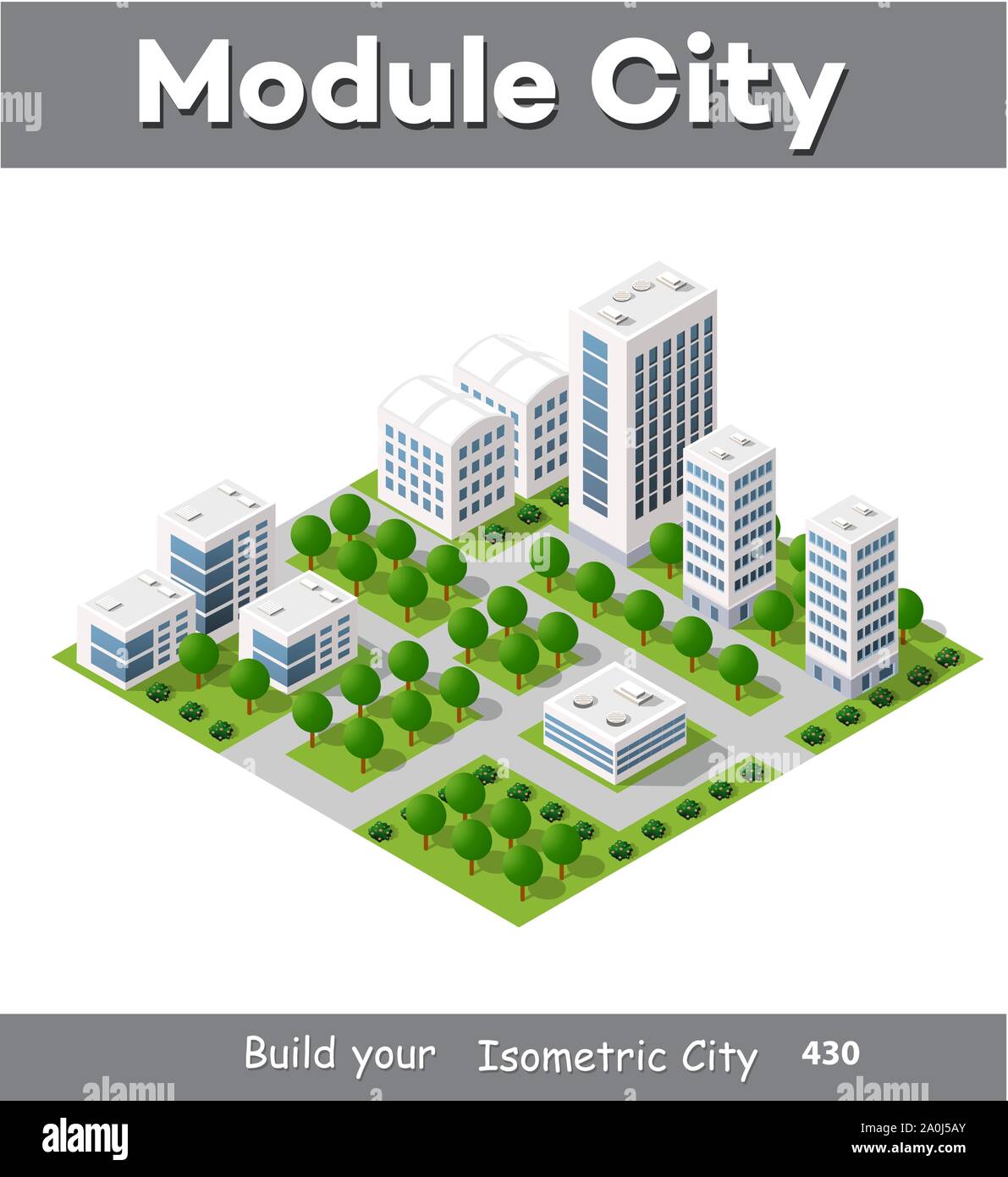 Isometric module area downtown Stock Vector Image & Art - Alamy