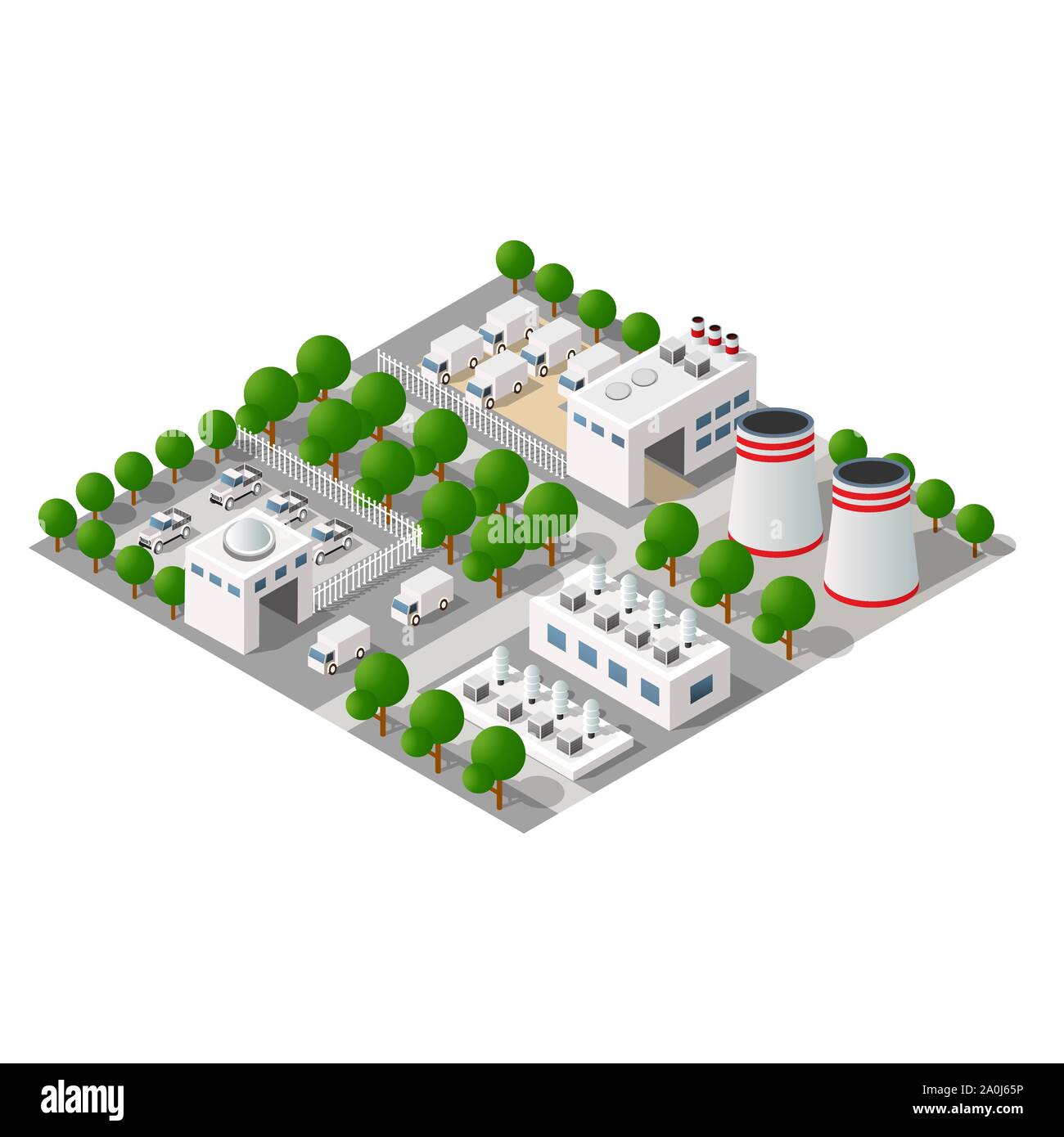Industrial manufactured city Stock Vector