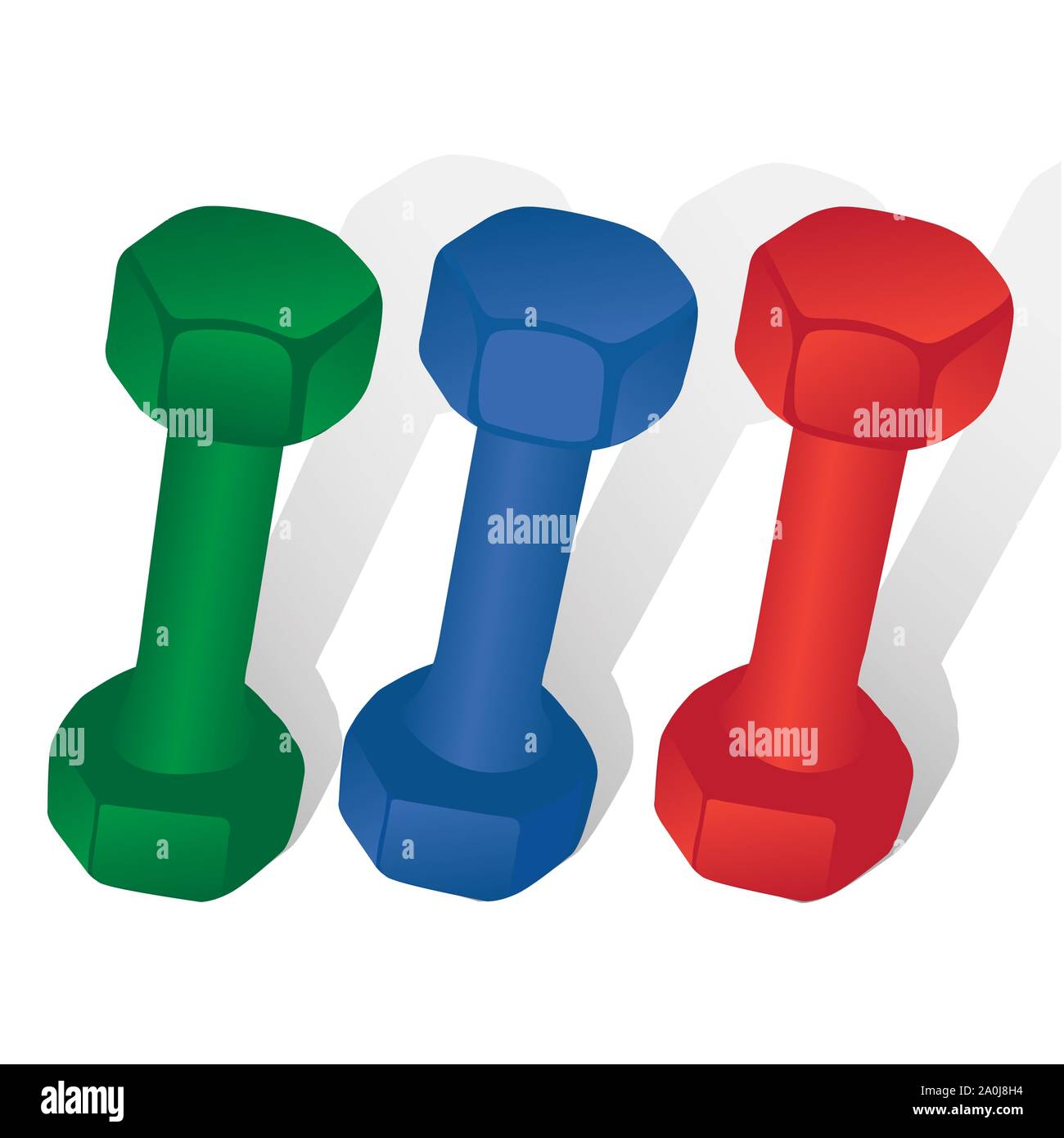 Dumbbells vector illustration on a white background isolated Stock Vector