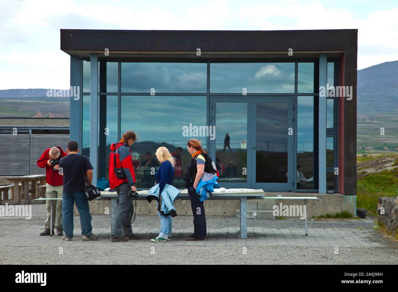 Parque Nacional de Pingvellir. Gran Falla Atlántica. Centro de Interpretación. Islandia Stock Photo