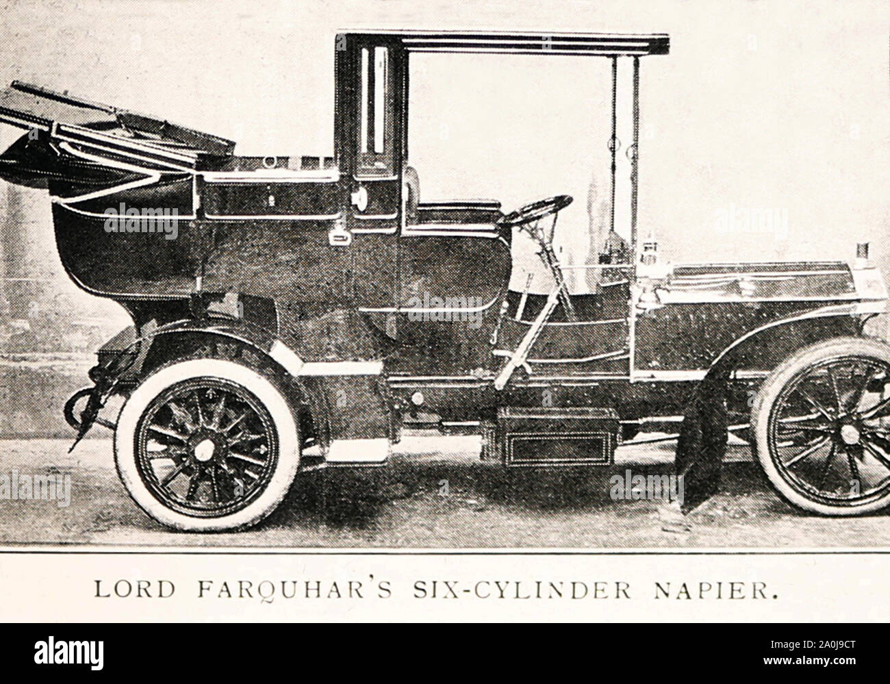 Six cylinder veteran Napier car, early 1900s Stock Photo
