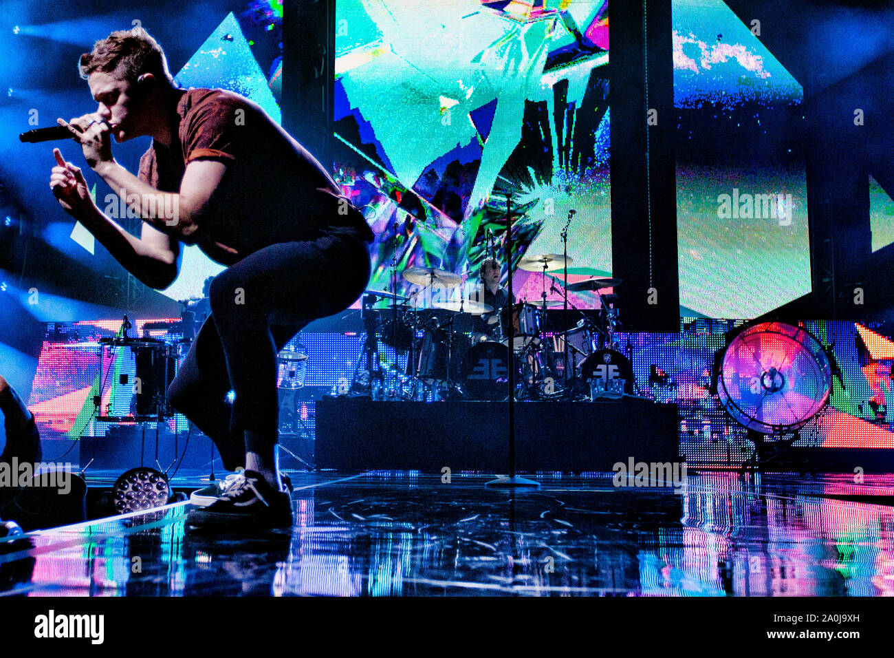 Amsterdam, Netherlands. 20th Sep, 2019. AMSTERDAM, 19-02-2018 Imagine  Dragons at Ziggo Dome. Leadsinger/Singer Dan Reynolds Credit: Pro  Shots/Alamy Live News Stock Photo - Alamy