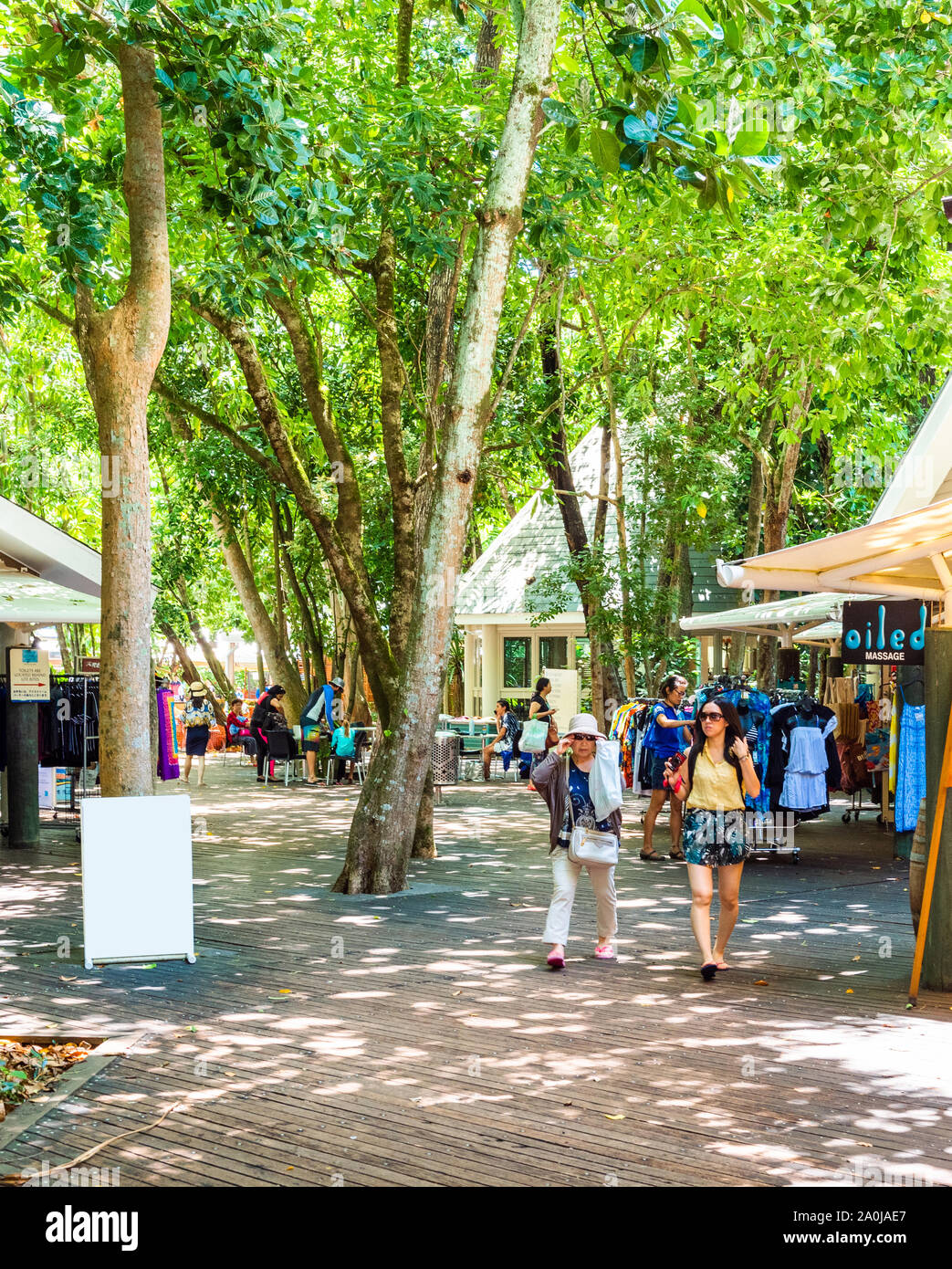 CAIRNS, AUSTRALIA - 11 NOVEMBER 2018: People on the city street Stock Photo