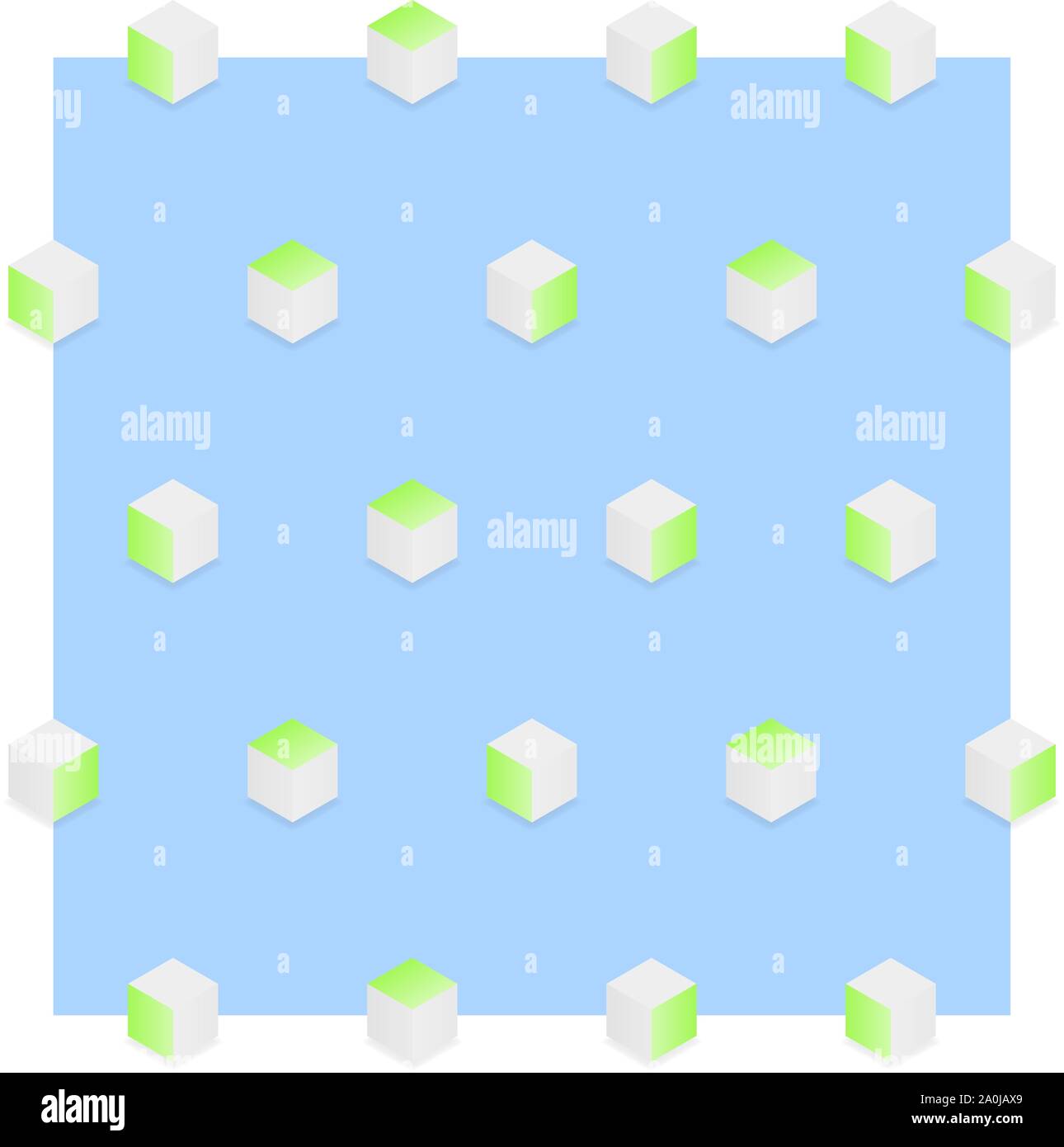 Abstract seamless pattern from the isometric cubes. Stock Vector