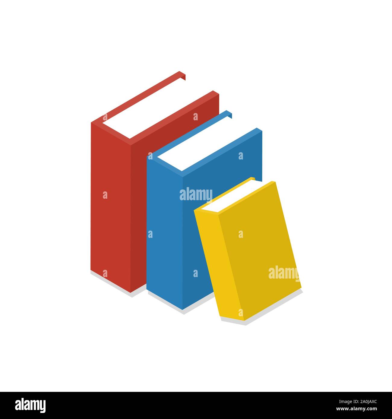 Isometric book icon in flat style. Vector illustration Stock Vector ...