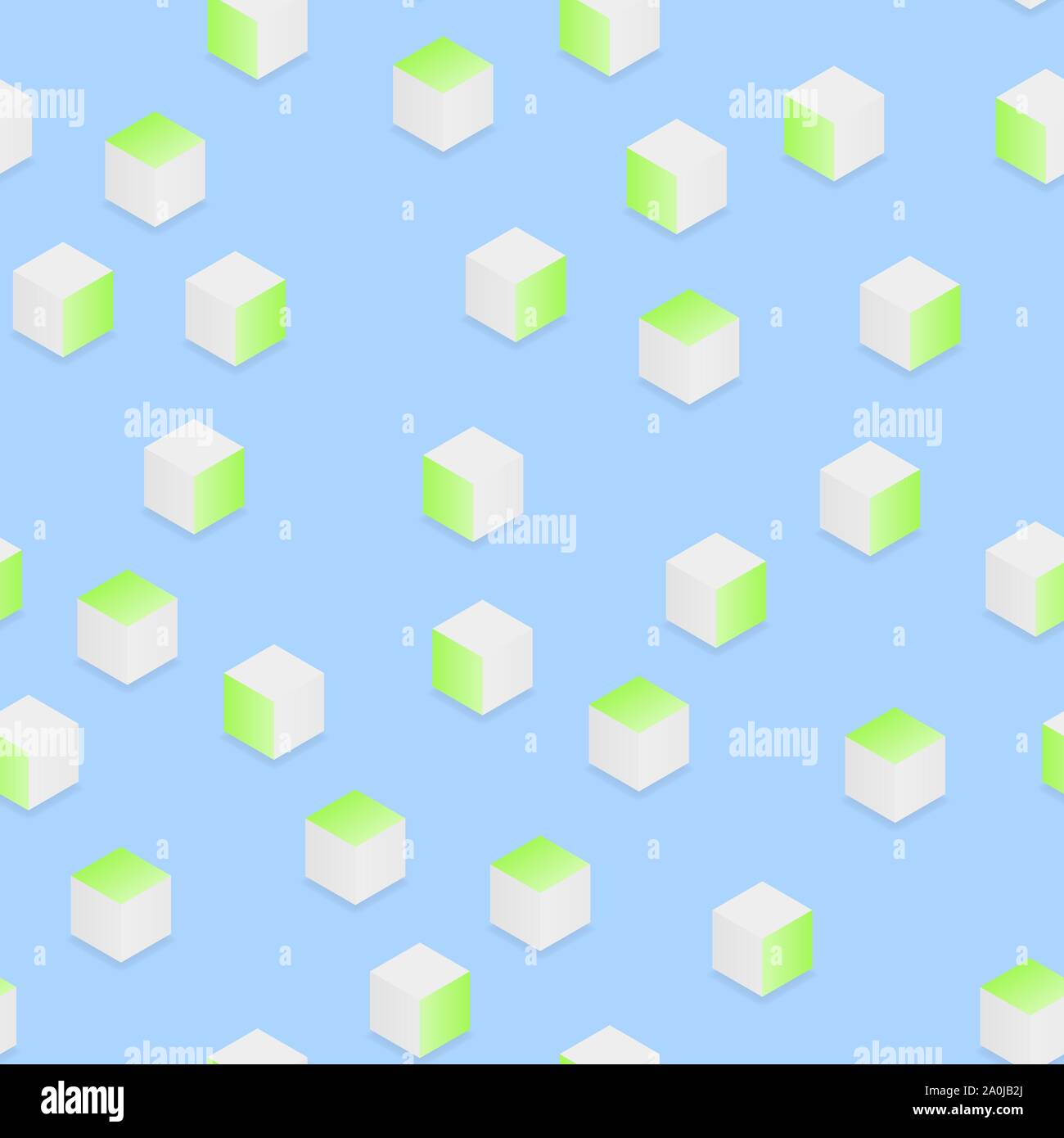 Abstract seamless pattern from the isometric cubes. Stock Vector