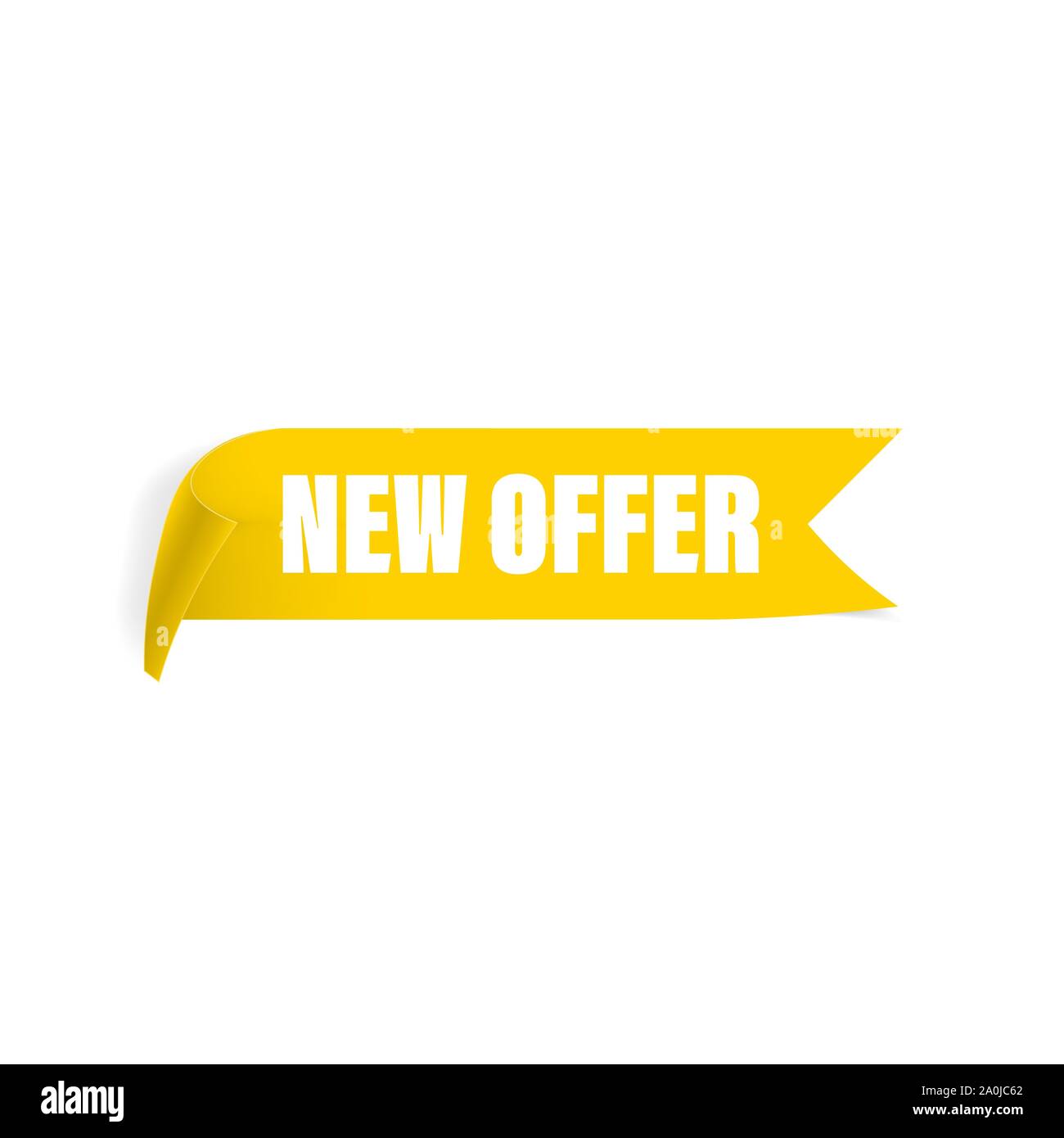 Price tag vector. Ribbon sale banner isolated. New offer Stock Vector