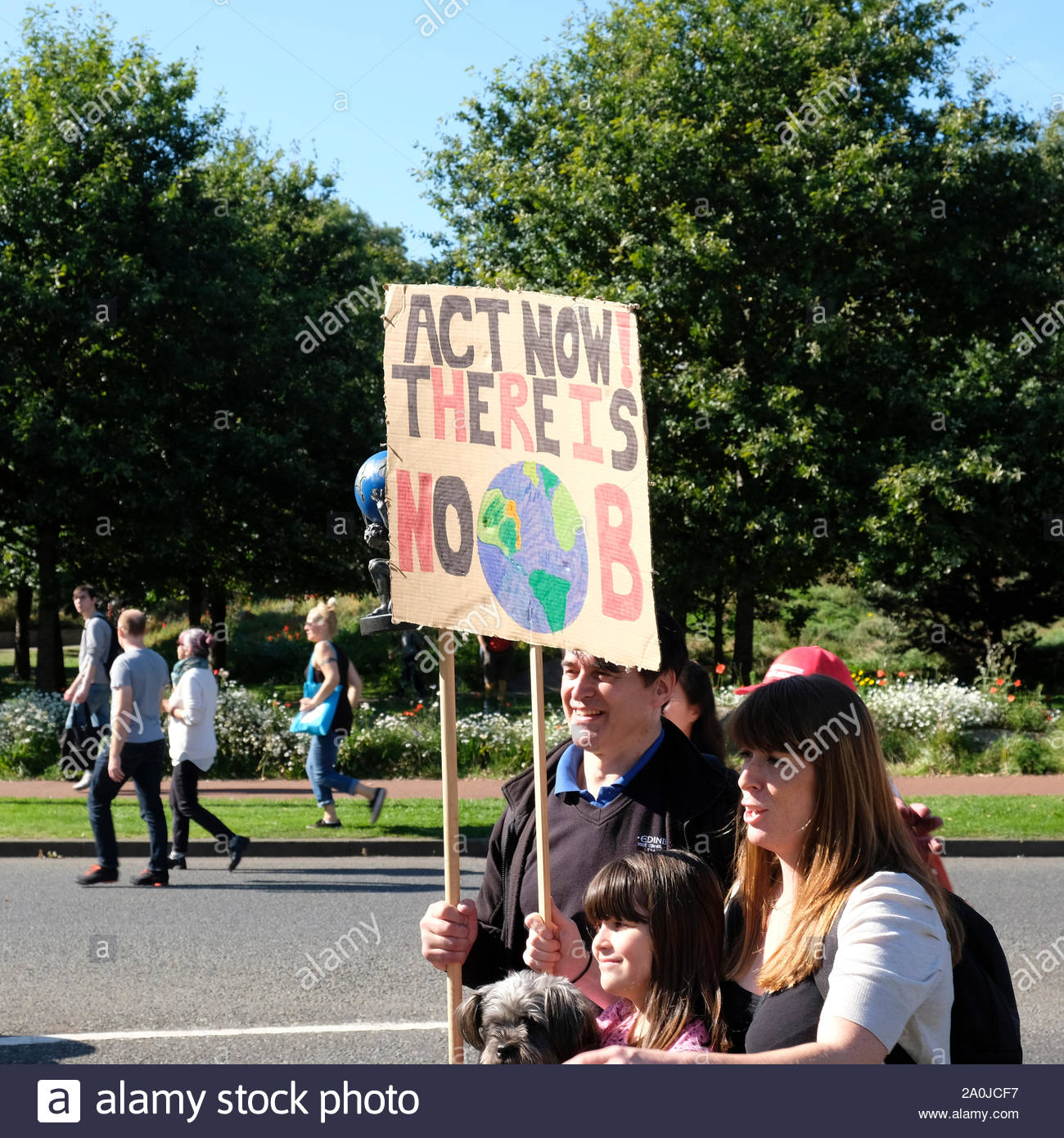 Edinburgh, Scotland, UK. 20th September 2019.  A youth led Global Climate Strike Rally outside the Scottish parliament involving Edinburgh Students, demanding greater action on climate breakdown. Credit: Craig Brown/Alamy Live News Stock Photo