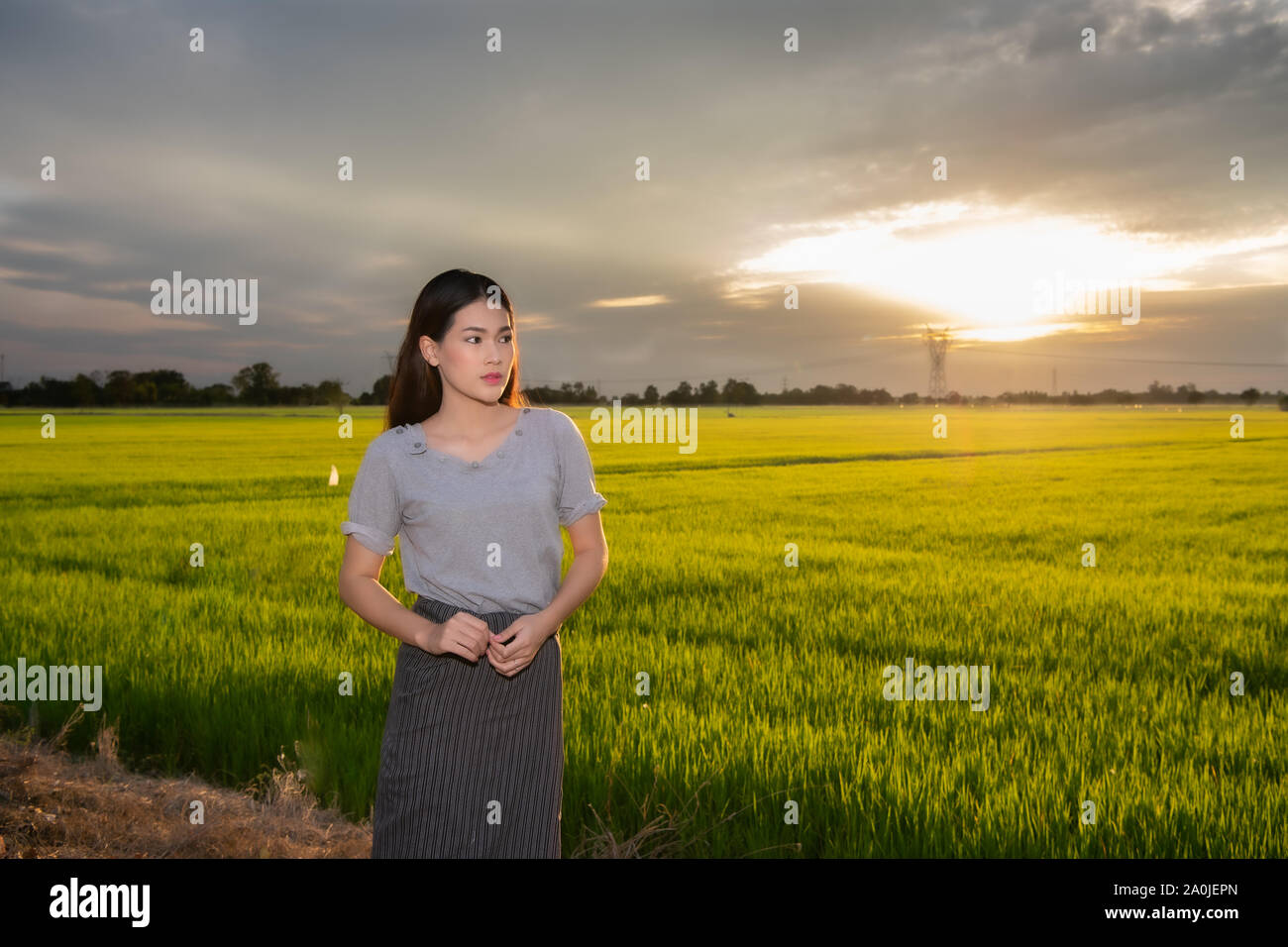 Chinese rural young woman hi-res stock photography and images - Alamy