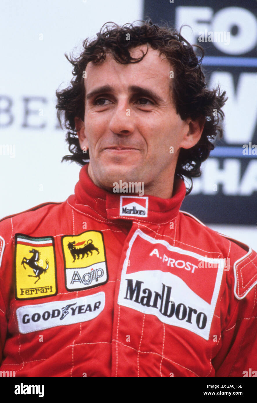 ALAIN PROST France four time Formula one drivers champion Stock Photo