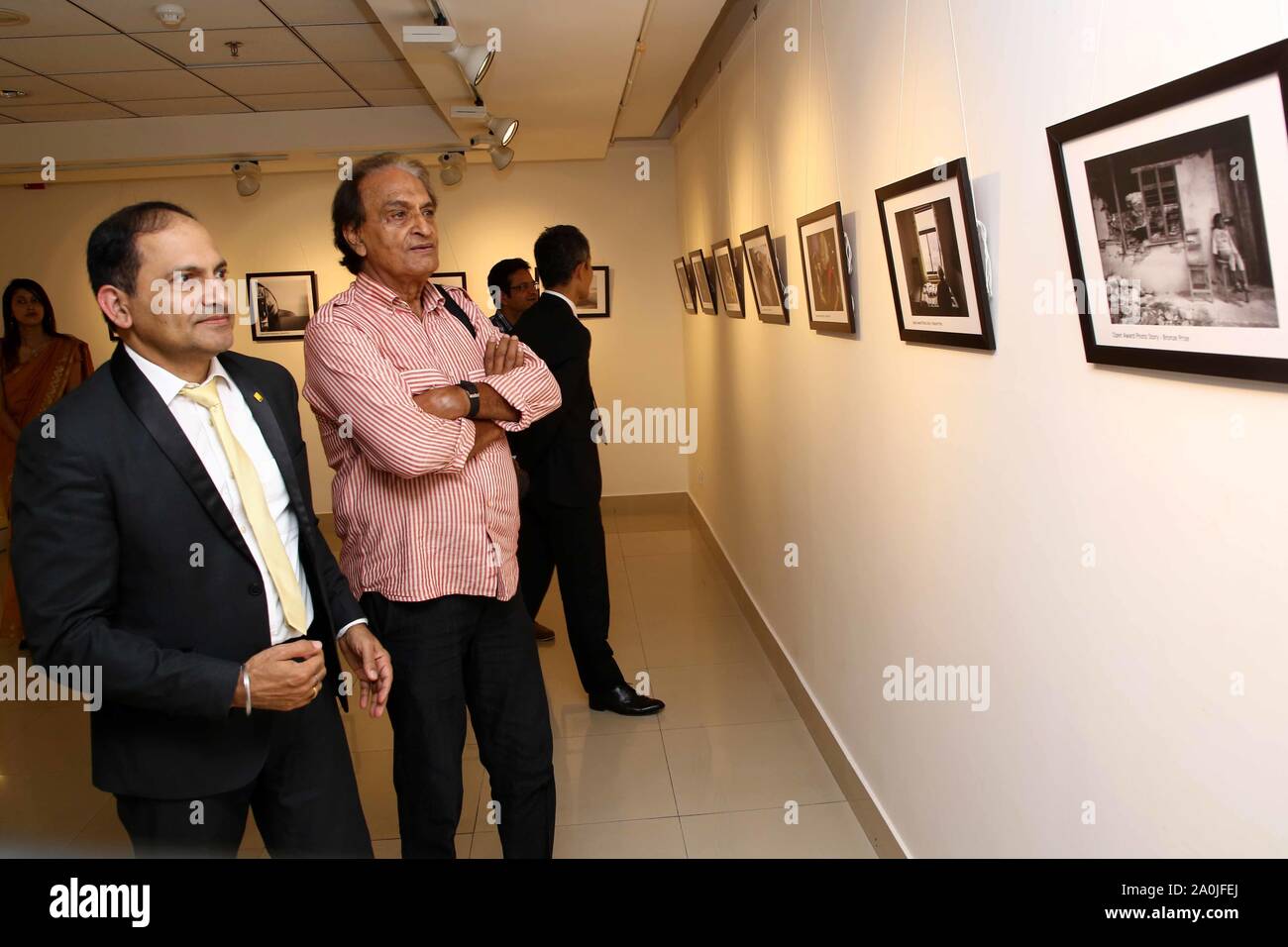 New Delhi, India. 20th Sep, 2019. Padam Shri photographer Raghu Rai Along With Sajjan Kumar, MD Nikon atthe Nikon Photo Contest Exhibition. (Photo by Jyoti Kapoor/Pacific Press) Credit: Pacific Press Agency/Alamy Live News Stock Photo