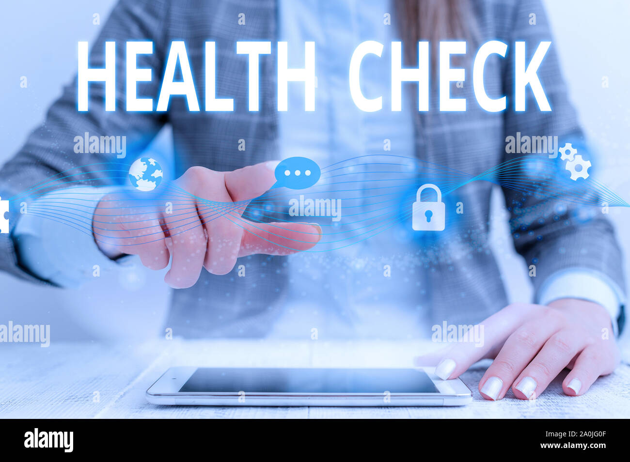 Writing note showing Health Check. Business concept for Medical ...