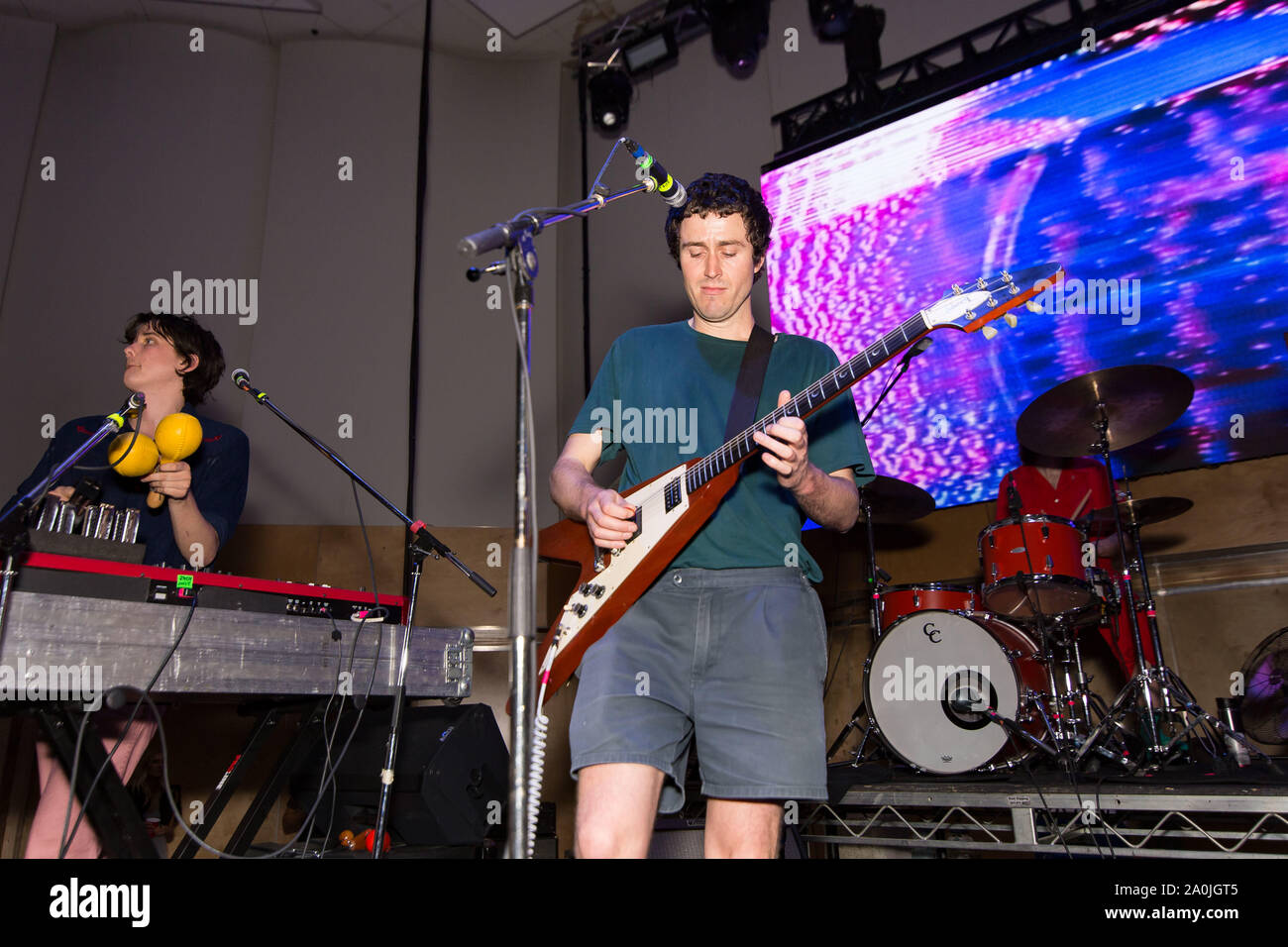 American psych-rock band King Gizzard & the Lizard Wizard performing at the Harbour Convention Centre in Vancouver, BC on August 17th, 2019 Stock Photo