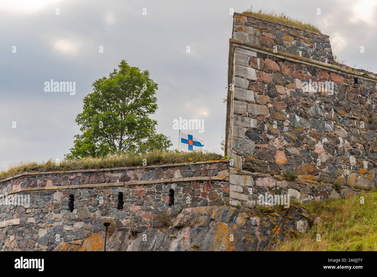 View of Suomenlinna fortress near Helsinki, Finland Stock Photo