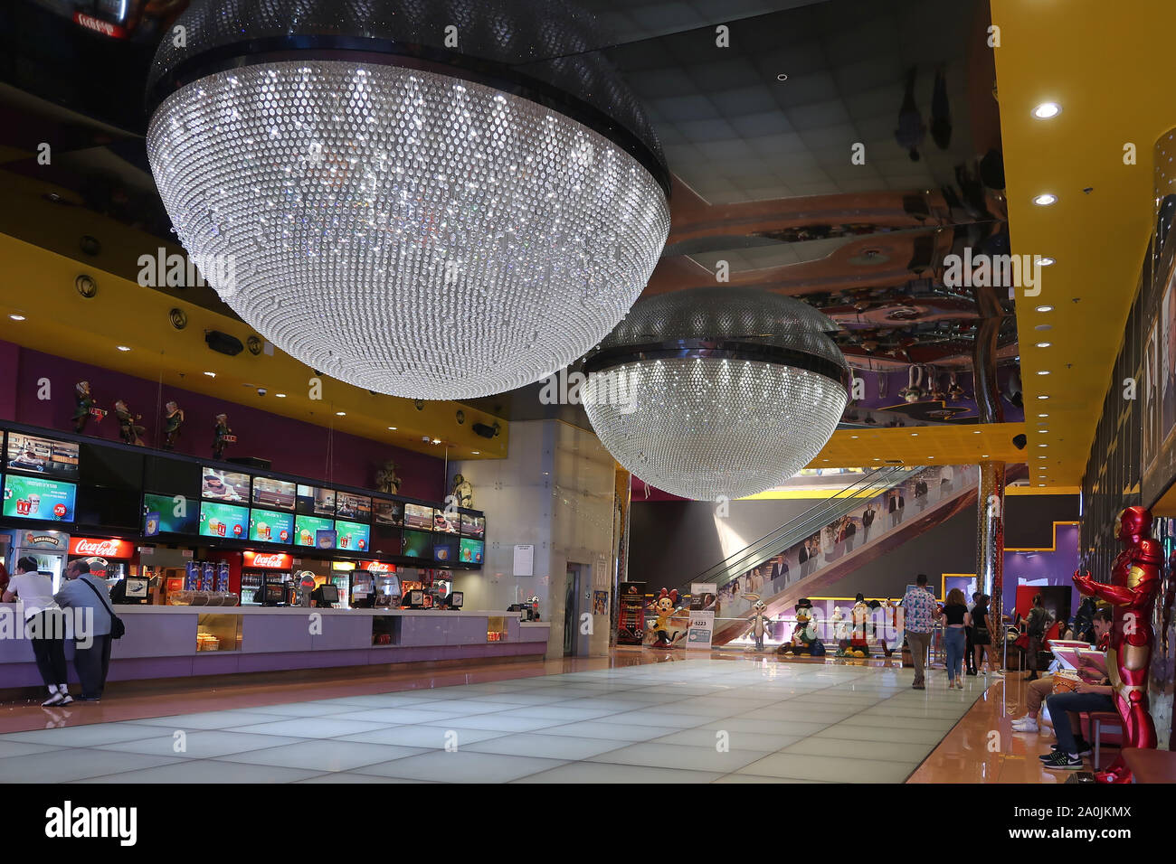 Interior of the Cinema City building the largest entertainment and cinema  center in West Jerusalem, Israel Stock Photo - Alamy