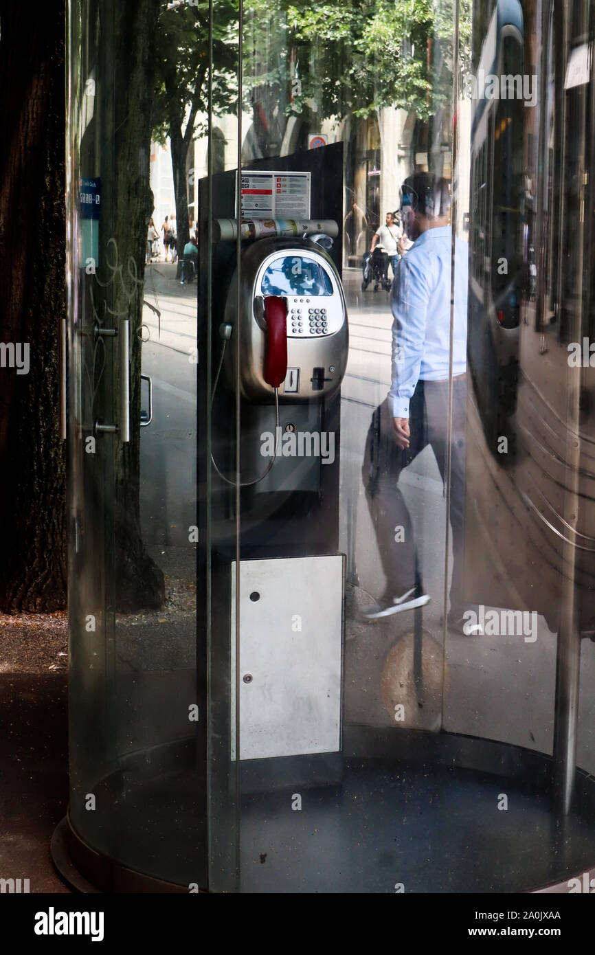 Man in the glass booth hi-res stock photography and images - Alamy