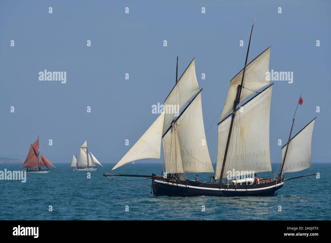 Traditional brixham sailing trawlers hi-res stock photography and ...
