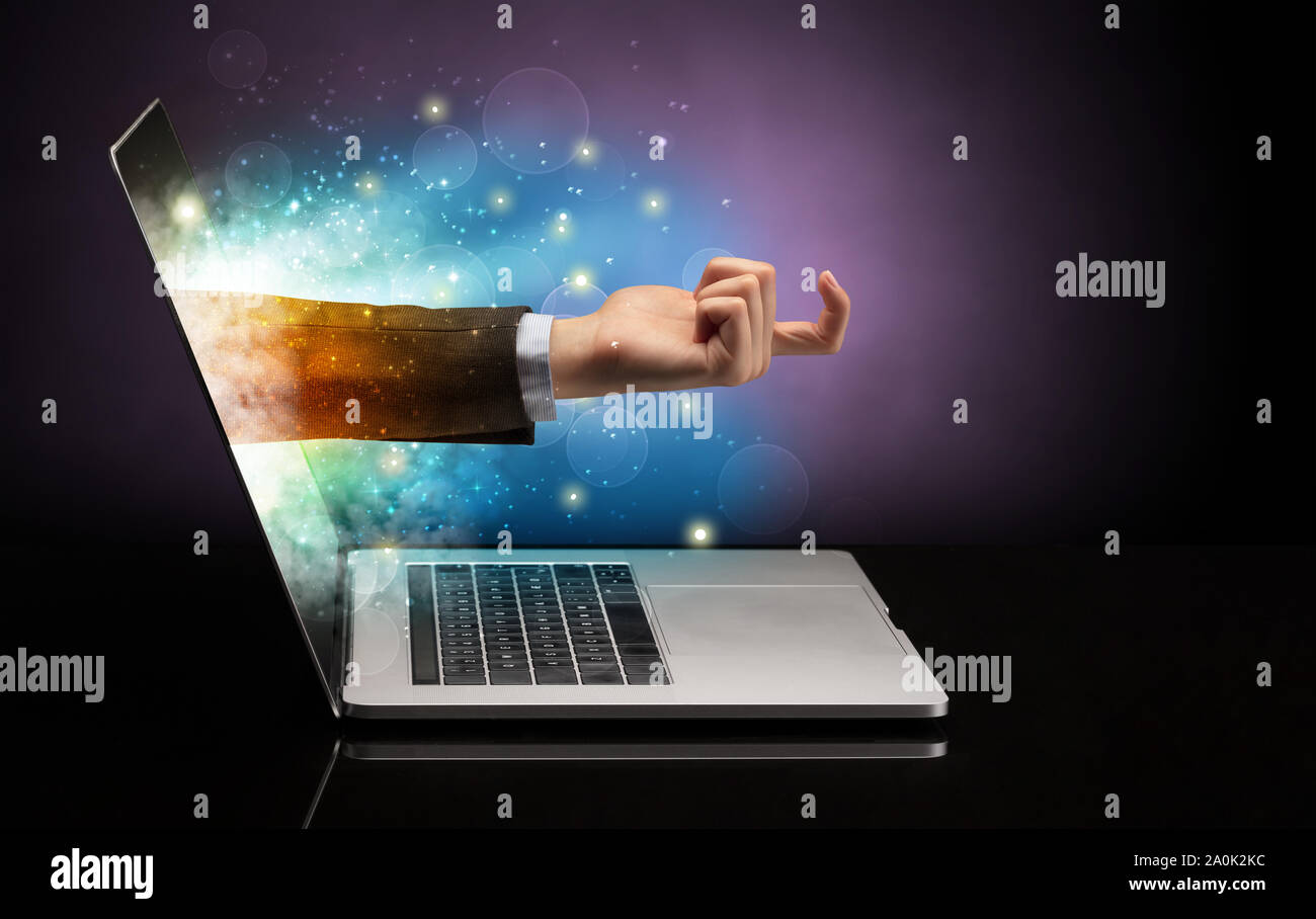 Arm coming out of computer screen hi-res stock photography and images ...