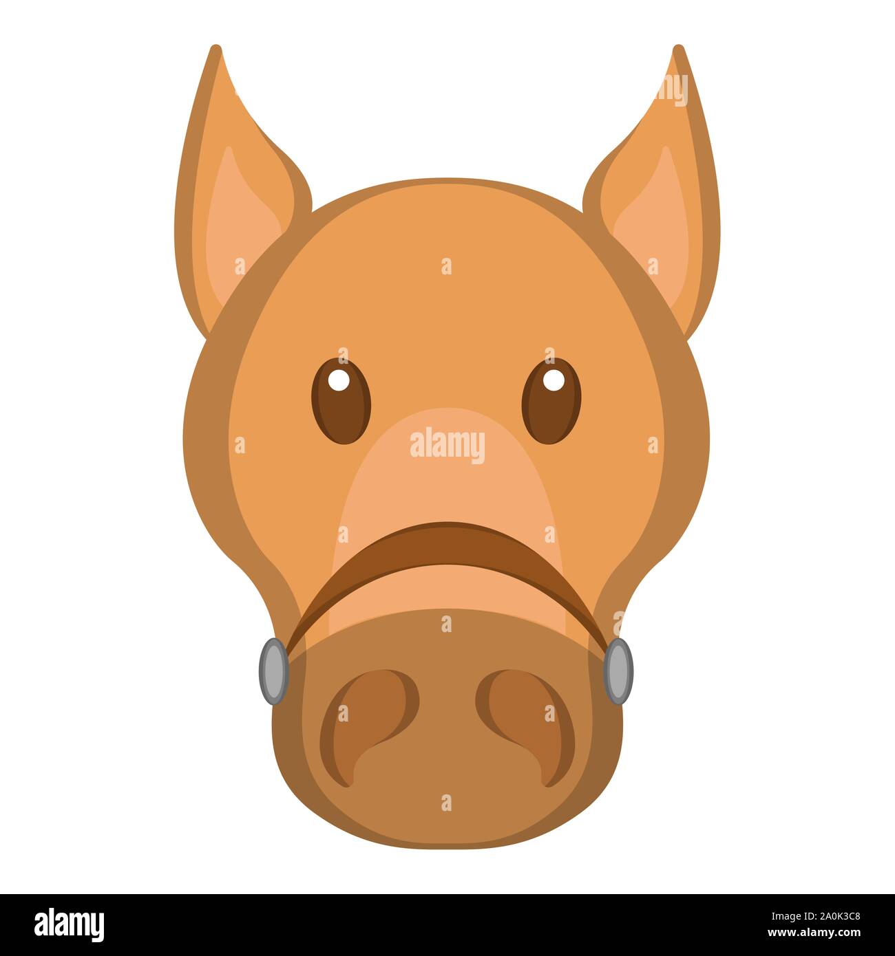 Isolated horse head on a white background - Vector Stock Vector Image ...