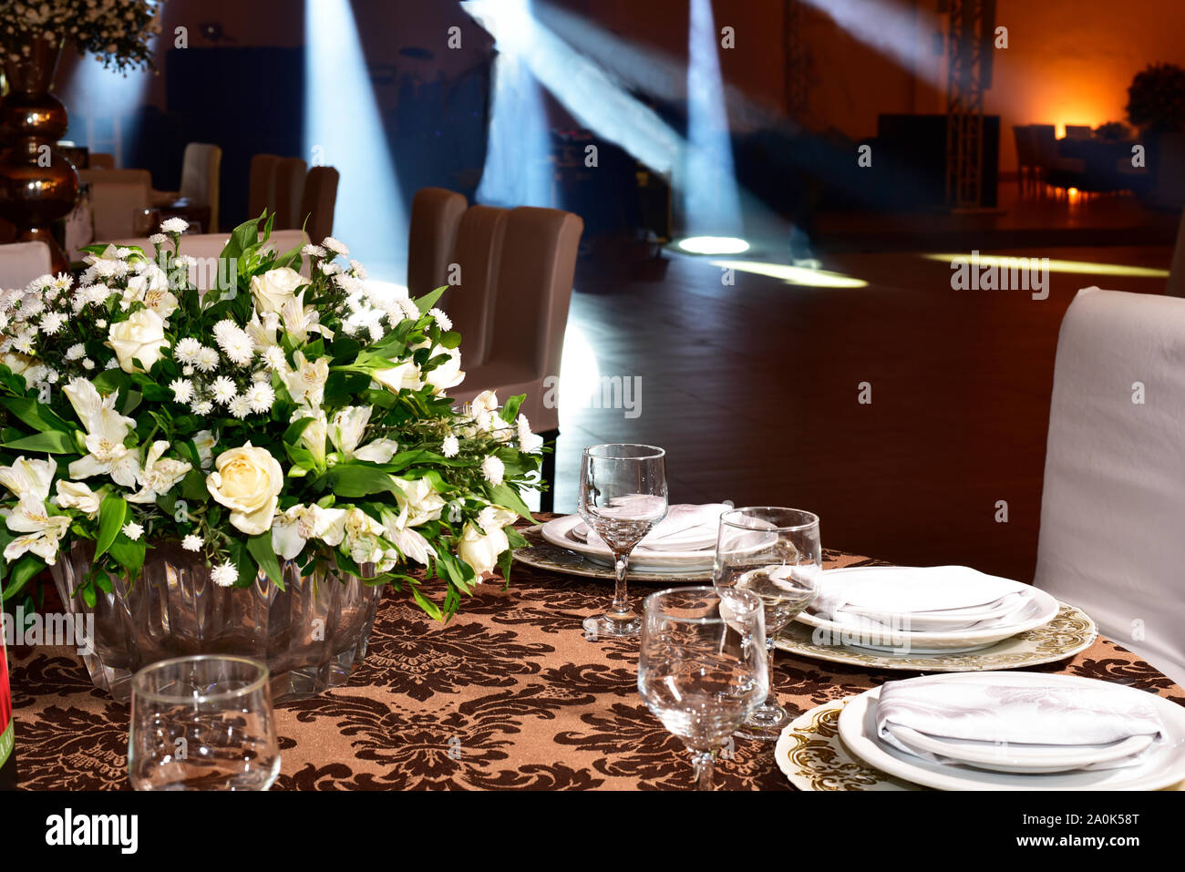 Luxury Elegant Wedding Reception Table Arrangement Floral