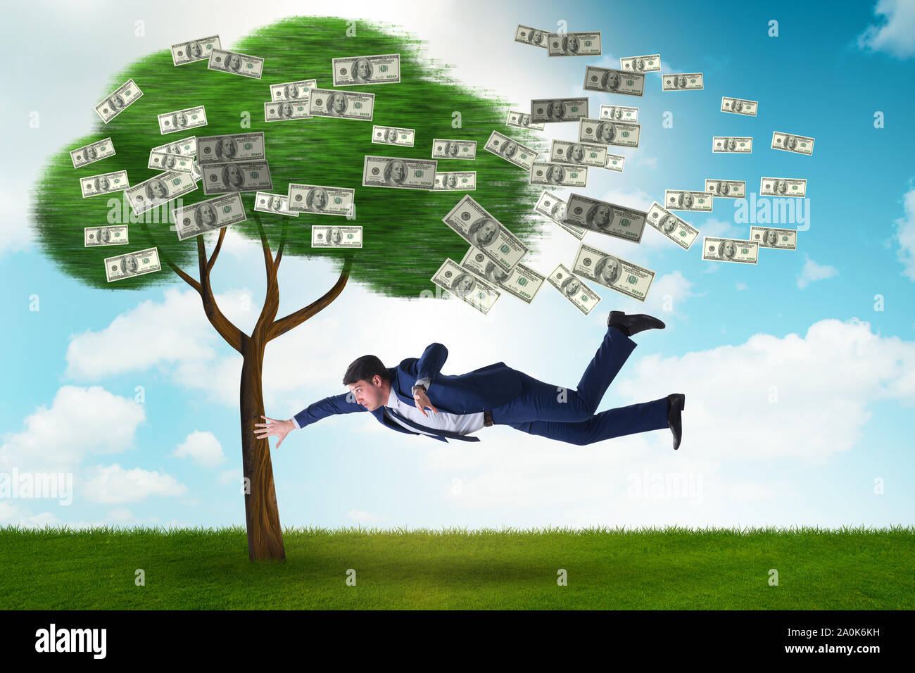 Man blown away by strong wind hi-res stock photography and images - Alamy