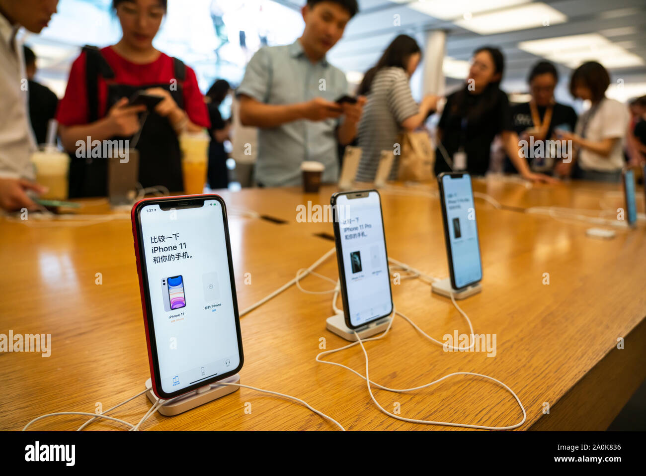 Apple S New Iphone 11 Iphone 11 Pro And Iphone 11 Pro Max Displayed At An Apple Retail Store At The Ifc Mall In Pudong New Area Shanghai Apple Launched Sales Of Its Apple S New Iphone 11 Iphone 11 Pro And Iphone 11 Pro Max Displayed At An Apple Retail Store At The Ifc Mall In Pudong New Area Shanghai Apple Launched Sales Of Its