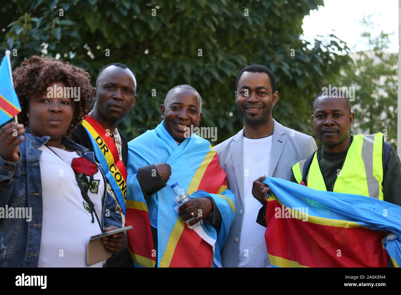 Manchester, UK. 20th September,2019. Members of the Congolese community  from the democratic Republic of Congo and friends of the Congo hold a  solidarity rally with the Congolese population of the Eastern part
