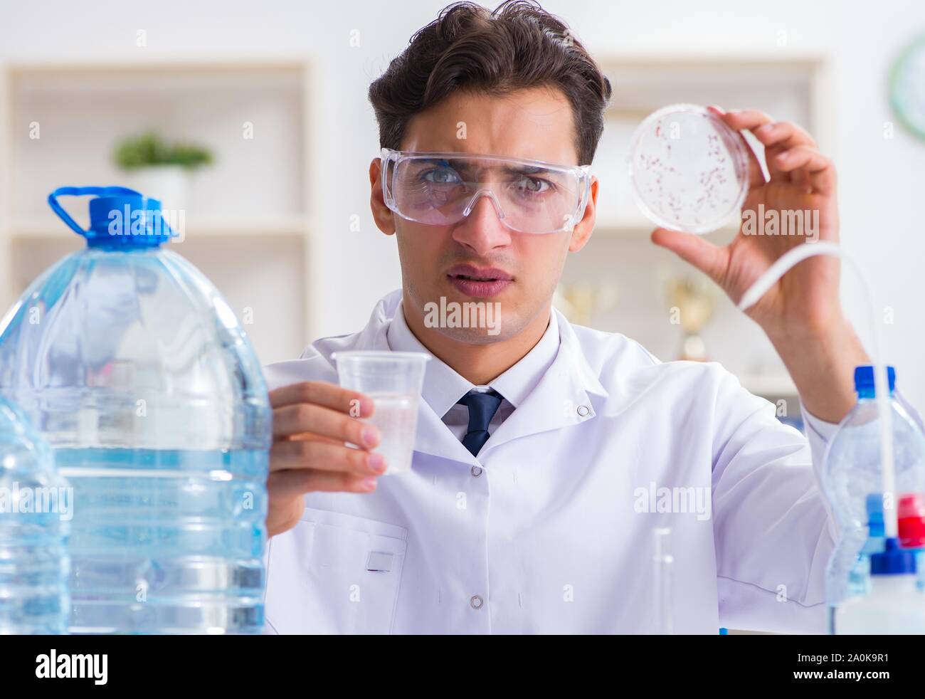 The lab assistant testing water quality Stock Photo Alamy