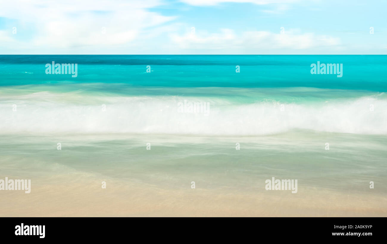 Empty sea and beach background with copy space Stock Photo - Alamy
