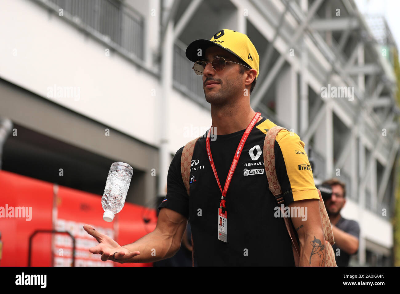20th September 2019; The Marina Bay Circuit, Marina Bay, Singapore; Formula One, Practice Day; Renault Sport F1 Team, Daniel Ricciardo Stock Photo