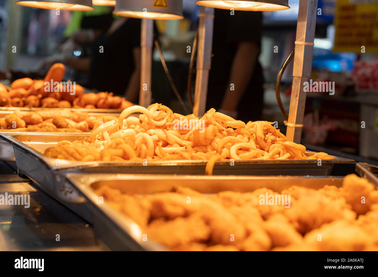 Delicious Fast Food from The Feast of San Gennaro. Stock Photo