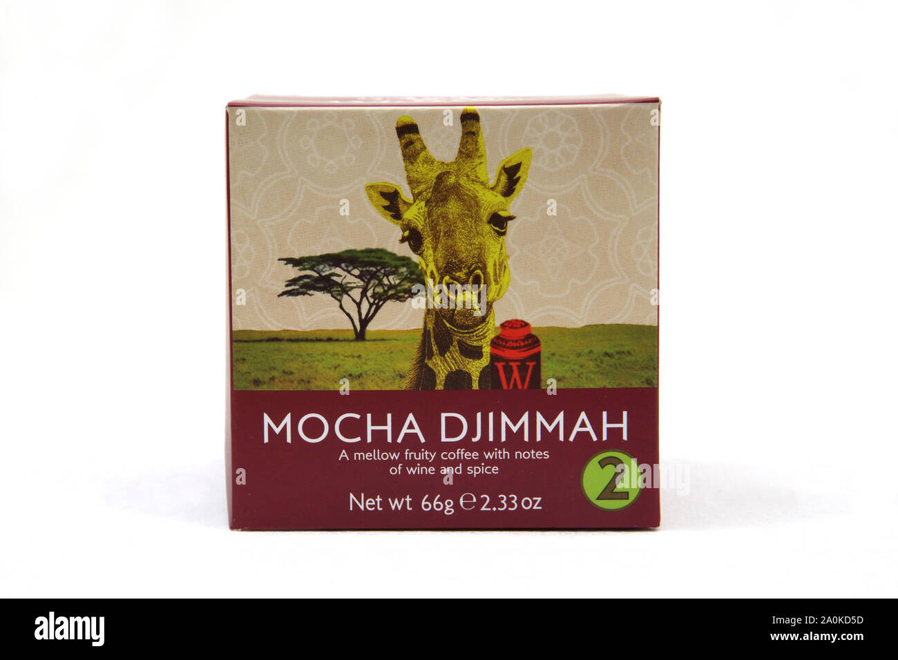 Box of Mocha Djimmah Coffee from Whittard Stock Photo