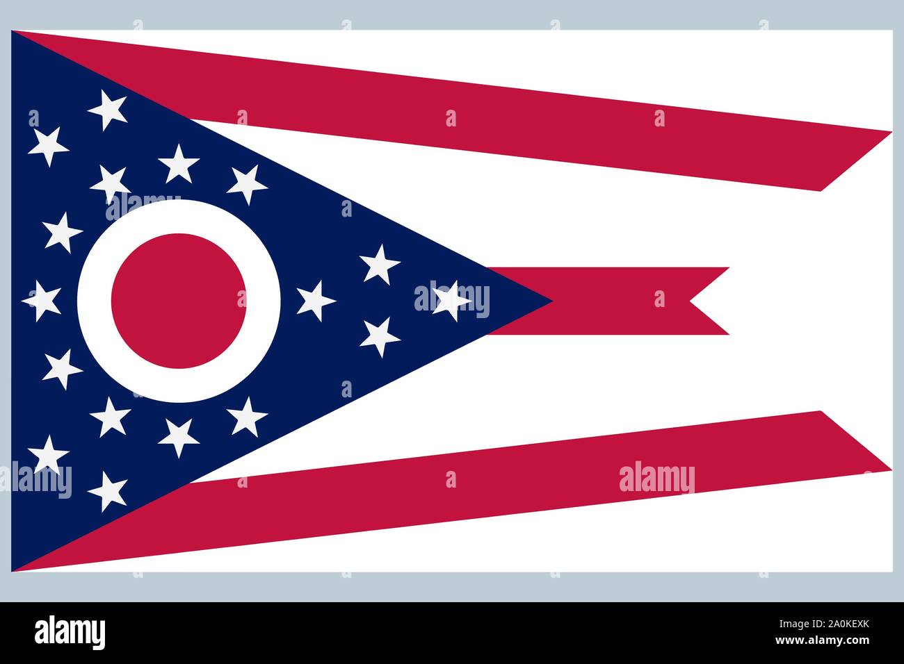 Flag of United States of America State Ohio Vector illustration eps10 ...