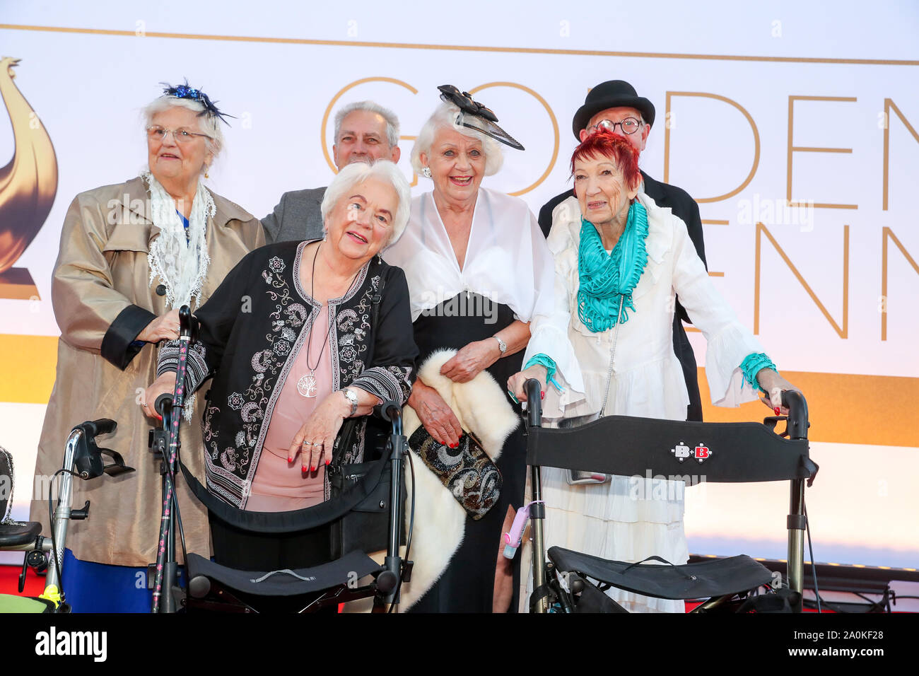 Leipzig, Germany. 20th Sep, 2019. The 'Seniors Gambling' come to the television gala 'Golden Hen'. A total of 53 nominees from show business, society and sport can hope for the award. The Golden Hen is dedicated to the GDR entertainer Hahnemann, who died in 1991. Credit: Jan Woitas/dpa-Zentralbild/dpa/Alamy Live News Stock Photo