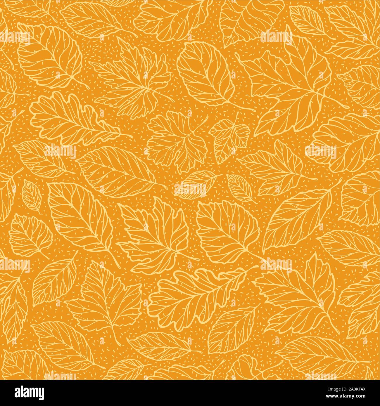 Autumn seamless background with leaves. Leaf fall vector illustration Stock Vector