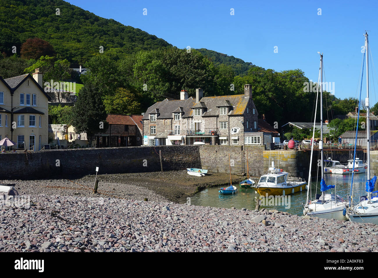 The harbour at Porlock Weir, Somerset Stock Photo