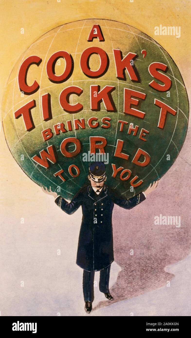 THOMAS COOK Poster for the travel company about 1905 Stock Photo