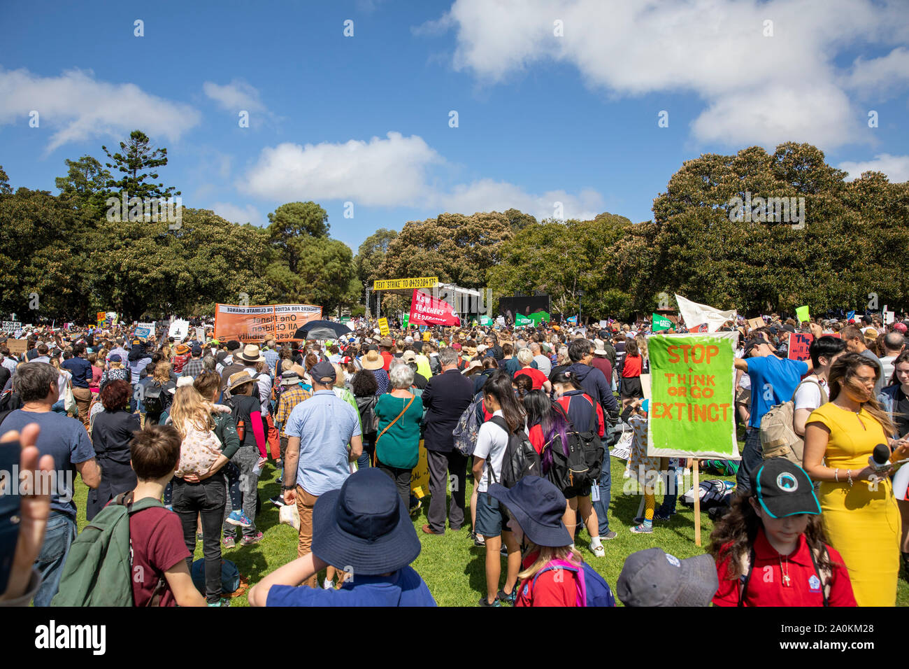 Sydney,Australia, thousands gather in Sydney city centre for the global climate change strike rally,Sydney,Australia Stock Photo