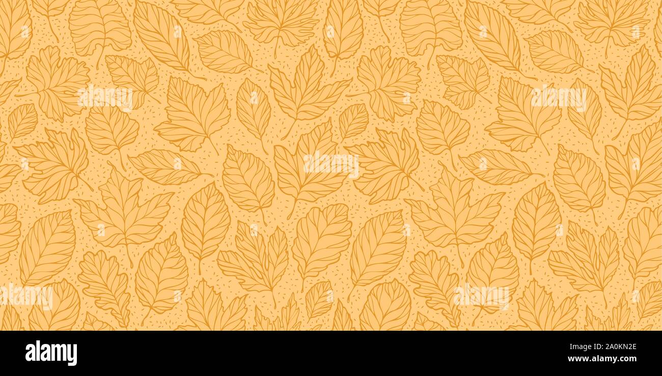 Autumn leaves seamless background. Leaf fall concept. Vector ...