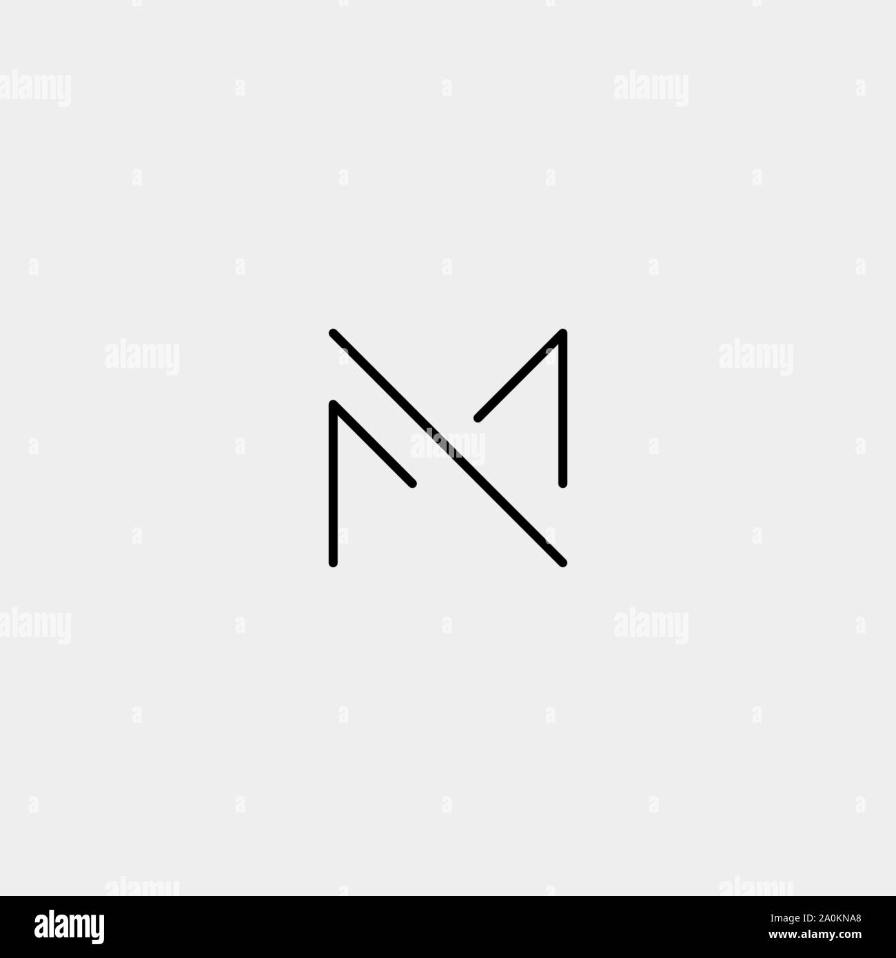 Letter M MM Monogram Logo Design Minimal Icon (742745)