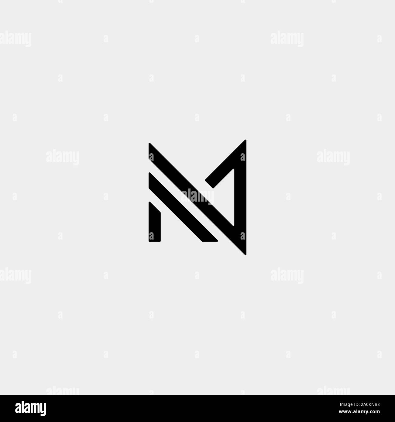 Letter M MM Monogram Logo Design Minimal Stock Vector Image & Art