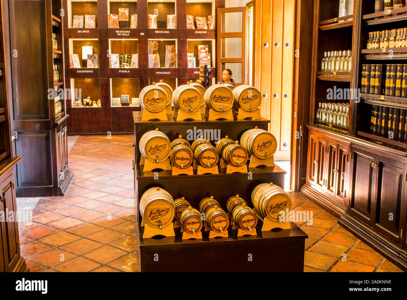 Jose Cuervo Tequila distillery, Tequila, UNESCO World Heritage Site, Jalisco, Mexico. Stock Photo
