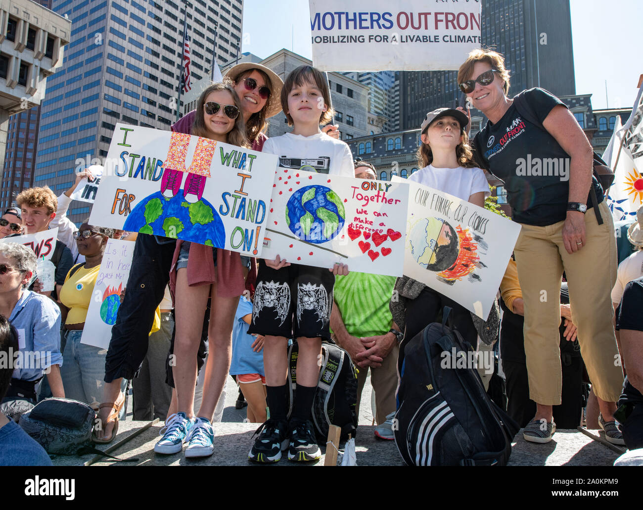 Massachusetts Youth Climate Strike Stock Photo