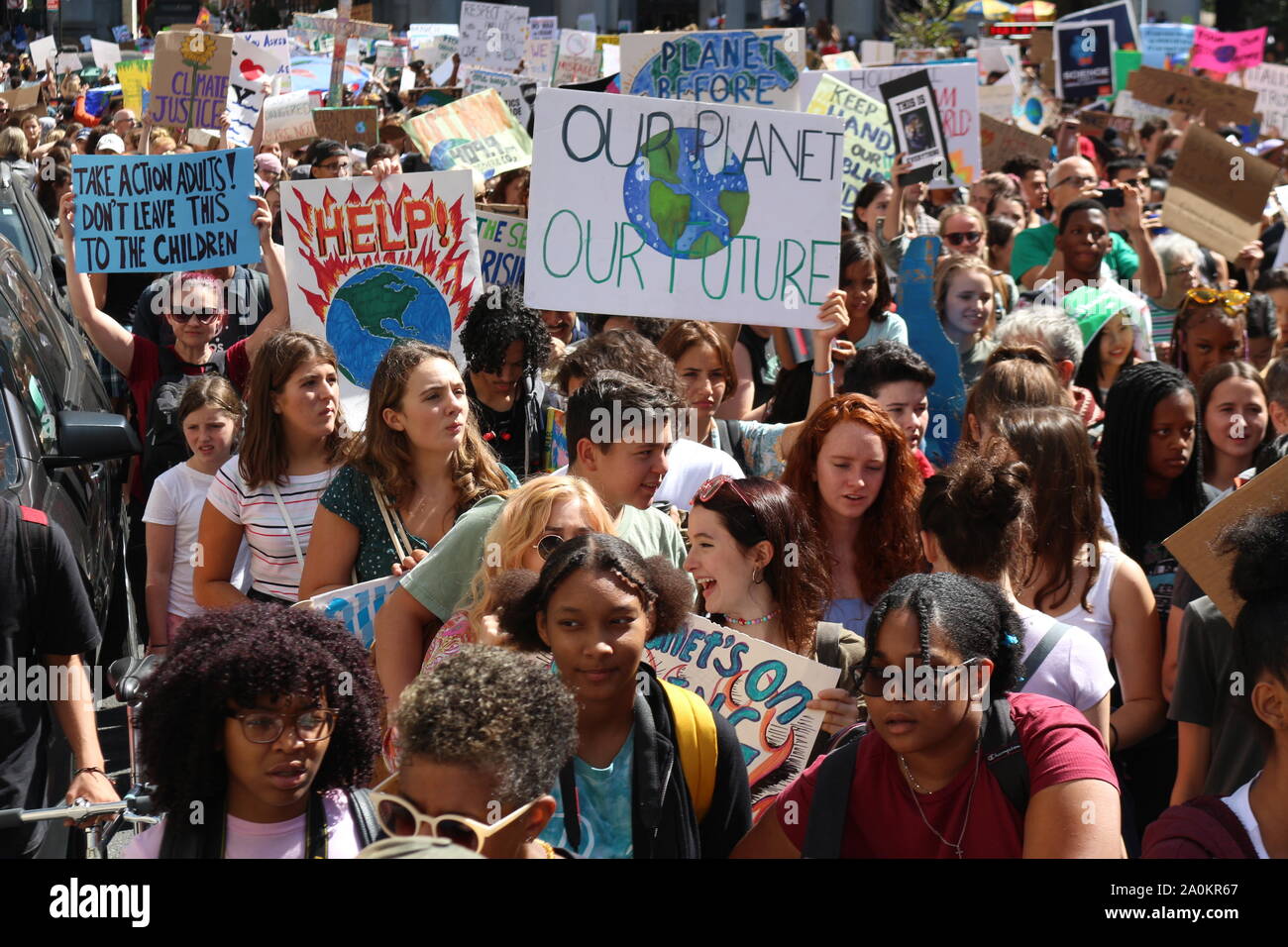 Thousands of students took New York City streets in Lower Manhattan to ...