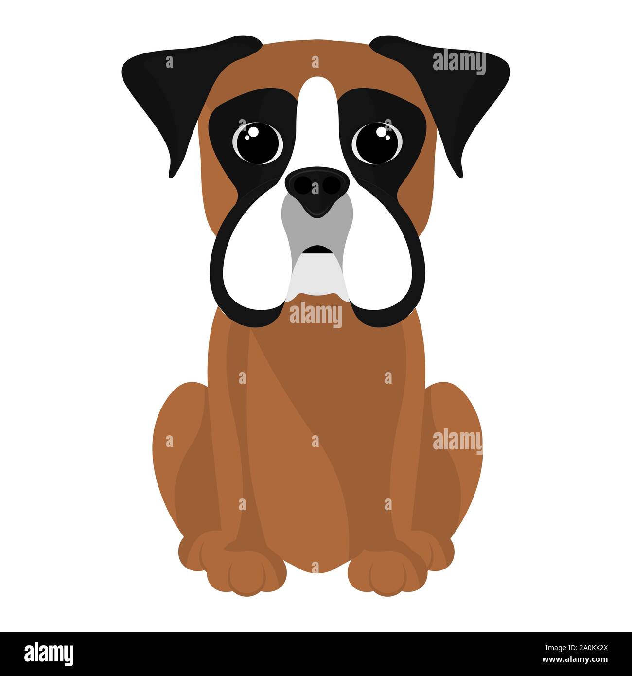 Isolated cute boxer cartoon. Dog breeds - Vector Stock Vector ...