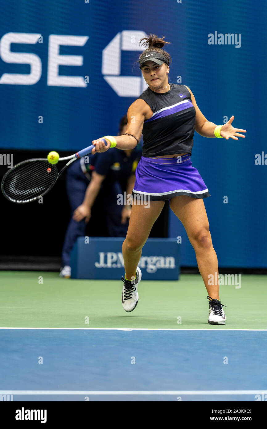 Bianca Andreescu of Canada competing in the finals of the Women's Singles  at the 2019 US Open Tennis Stock Photo - Alamy