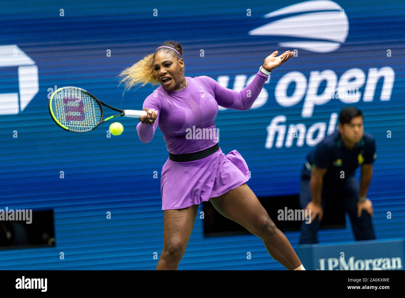 Serena Williams of USA competing in the finals of the Women's Singles ...